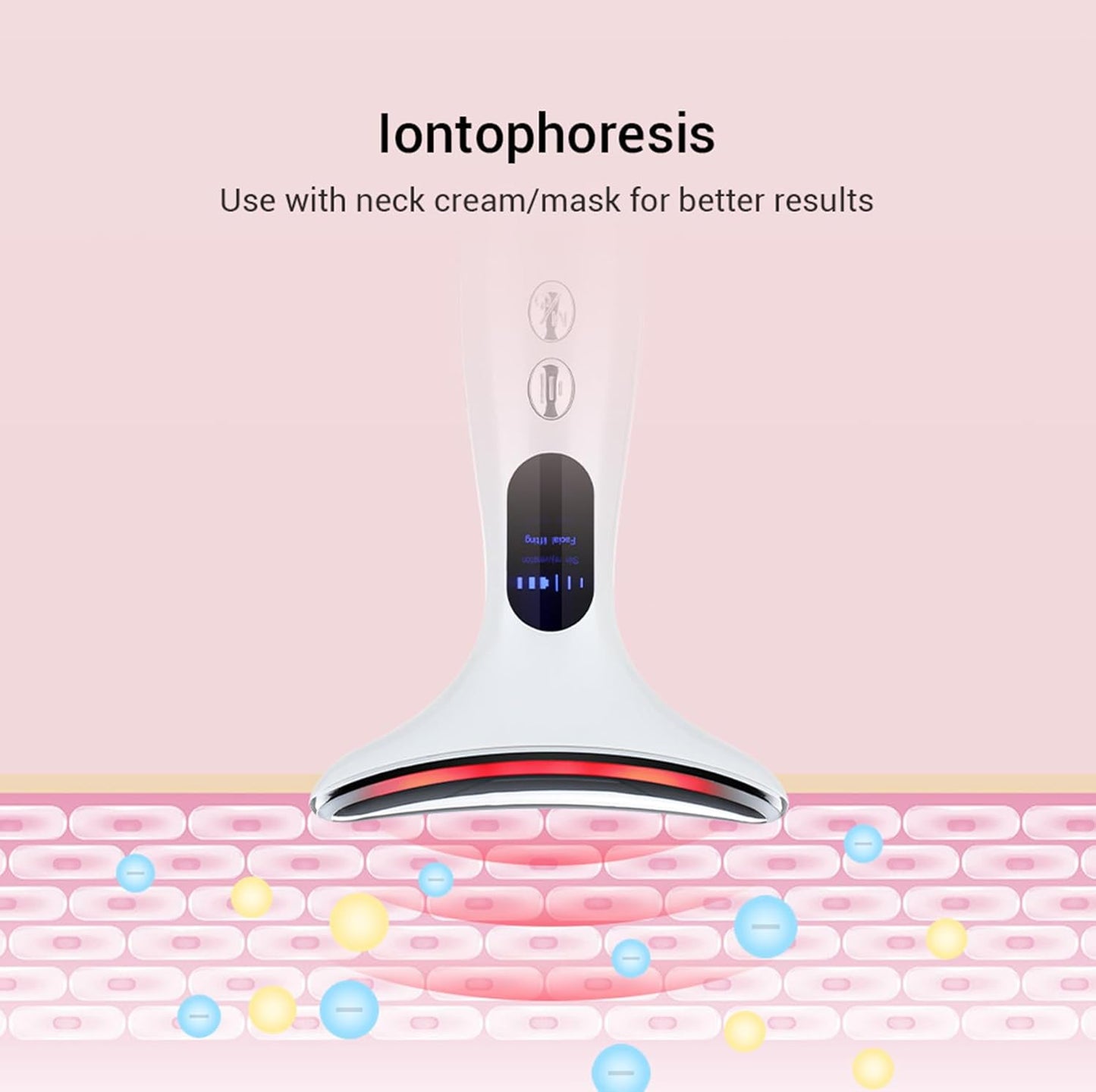 Face Massager,Anti-Wrinkle Face Device,Portable Skin Tightening Beauty Toning Device with 45 ±5°C Heat and 4 Massage Modes for Skintightening & Neck Lifting EMS Massage Face Toning Firming (Gradient)