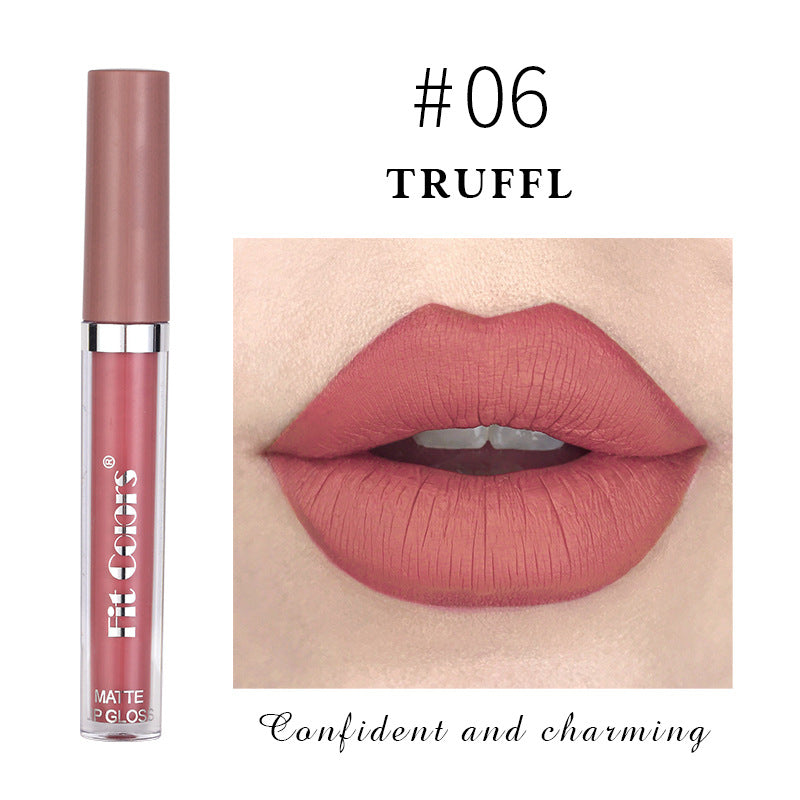 Fit Colors Matte Non Stick Cup Lip Gloss Fog Face Velvet Thin Tube Liquid