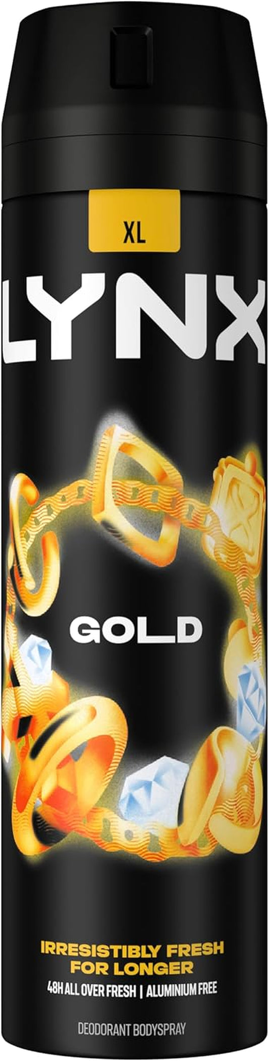 Men Gold Deodorant Body Spray with an Oud Wood & Fresh Vanilla Scent with 48 Hours of Odour Busting, High Defnition Fragrance 200 Ml, Pack of 6