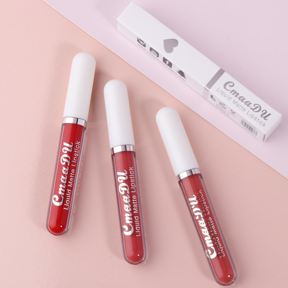 CmaaDu 18 Color Lipstick Matte Non-Stick Cup Waterproof Long Lasting