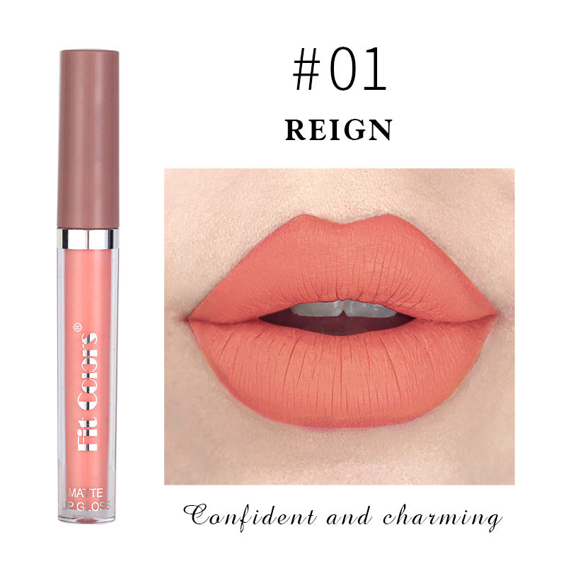 Fit Colors Matte Non Stick Cup Lip Gloss Fog Face Velvet Thin Tube Liquid