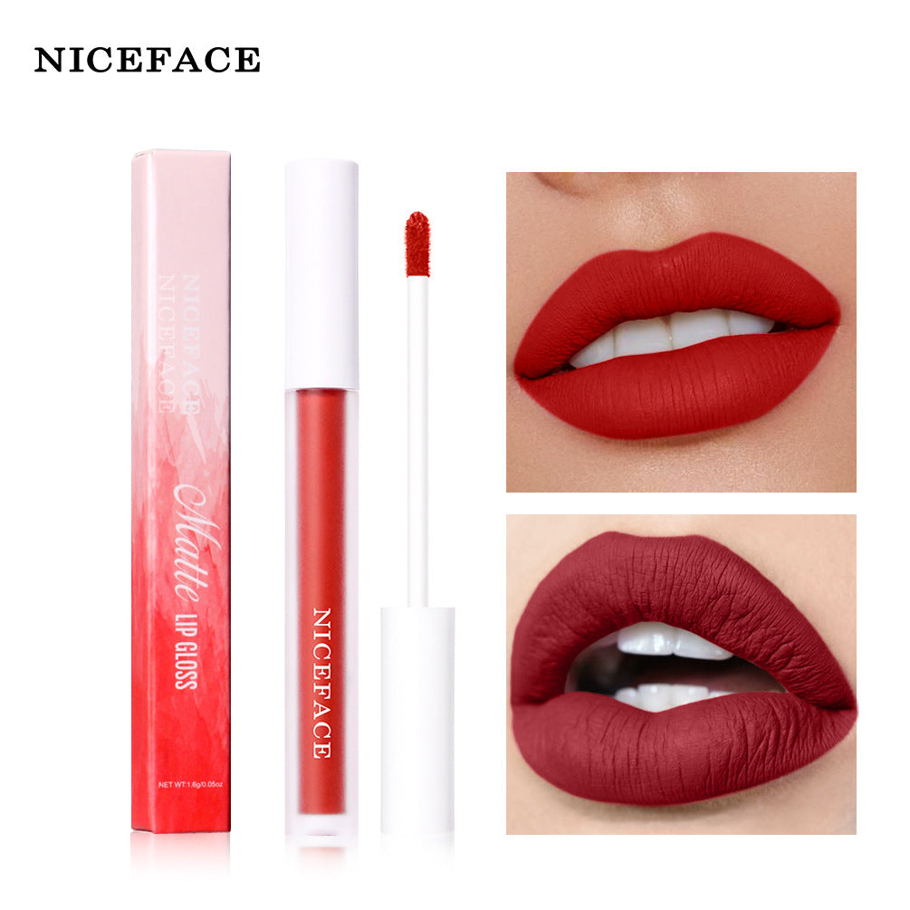 NICEFACE 12 Color Velvet Matte Lip Gloss Non-Stick