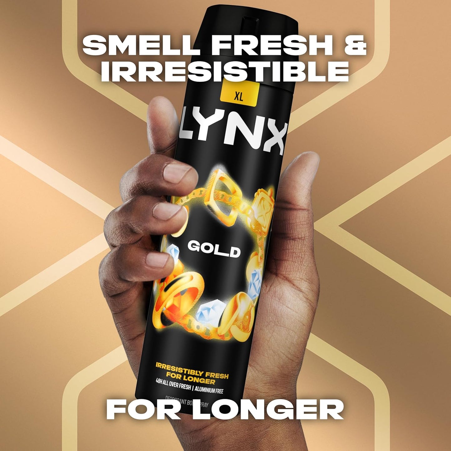 Men Gold Deodorant Body Spray with an Oud Wood & Fresh Vanilla Scent with 48 Hours of Odour Busting, High Defnition Fragrance 200 Ml, Pack of 6