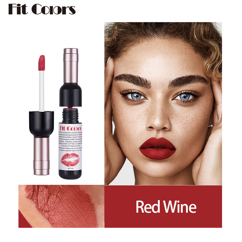 Fit Colors Red Wine Bottle Non-Stick Cup Matte Lip Gloss