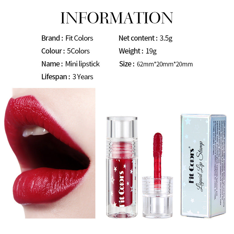 Fit Colors Lip Dye Liquid Lipstick Moisturizes Does Not Fade Does Not Stick To Cup Bite Lip Makeup Lip