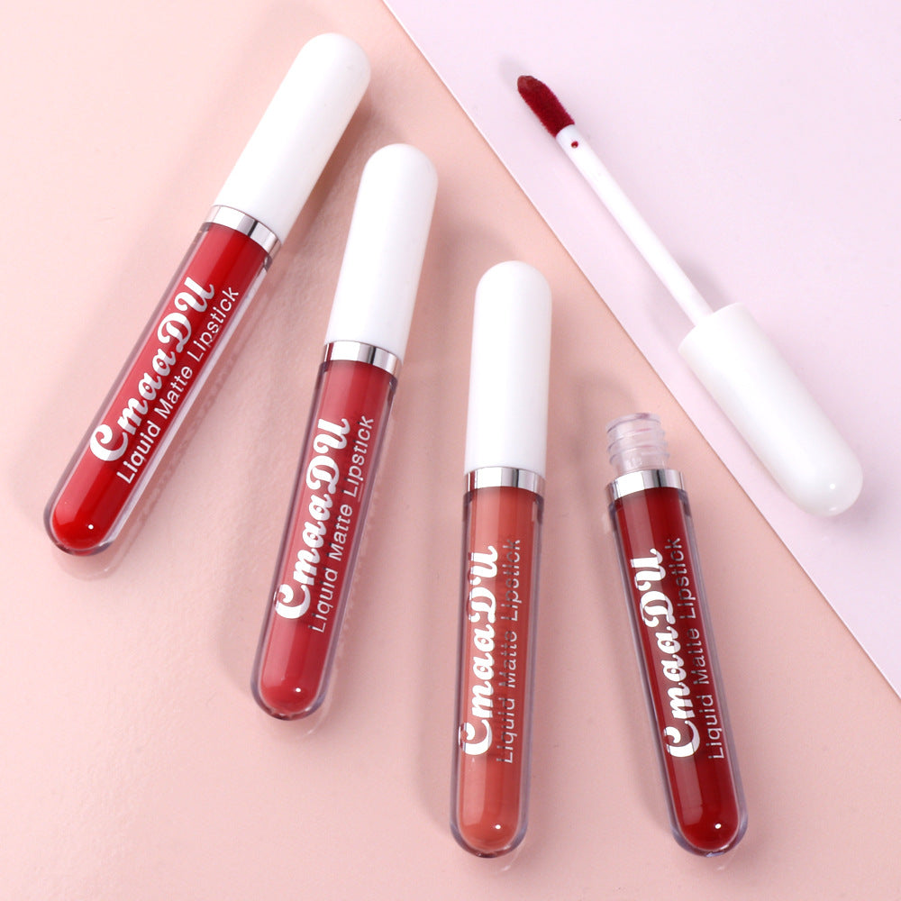 CmaaDu 18 Color Lipstick Matte Non-Stick Cup Waterproof Long Lasting