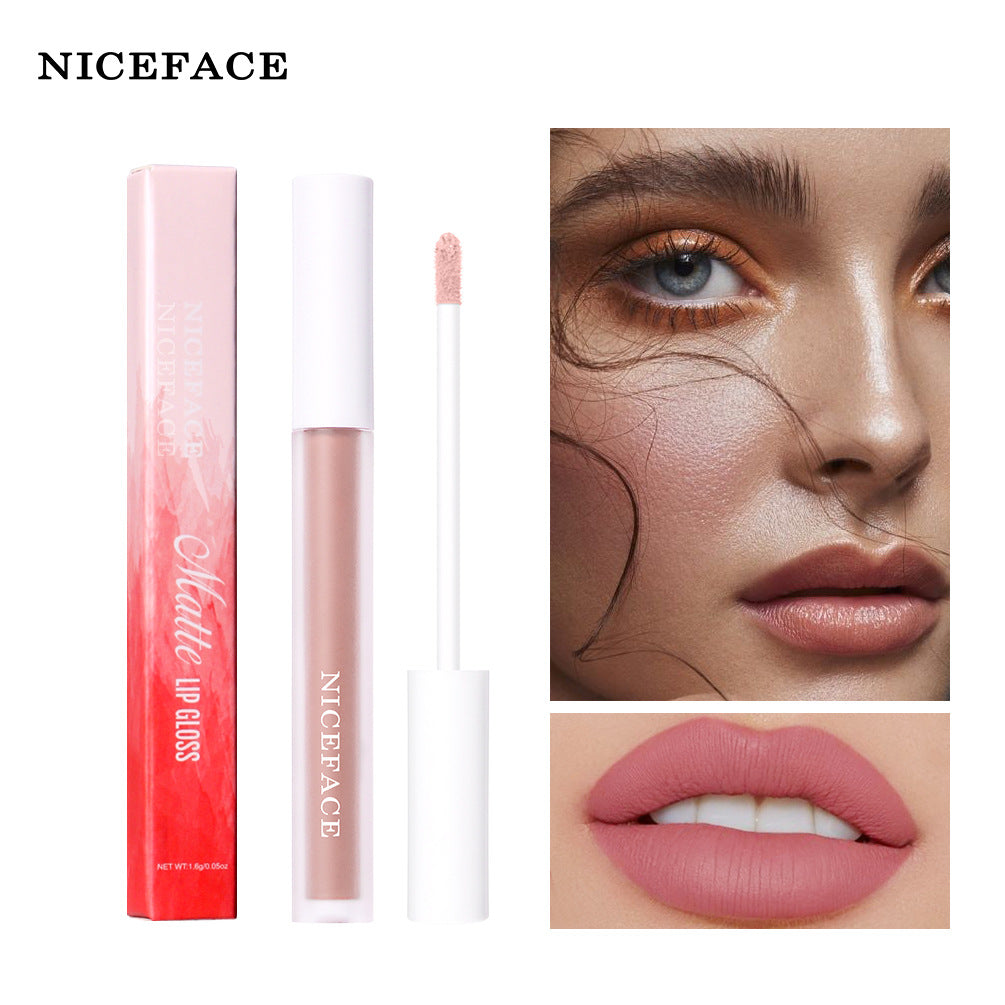 NICEFACE 12 Color Velvet Matte Lip Gloss Non-Stick