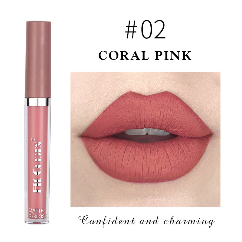 Fit Colors Matte Non Stick Cup Lip Gloss Fog Face Velvet Thin Tube Liquid