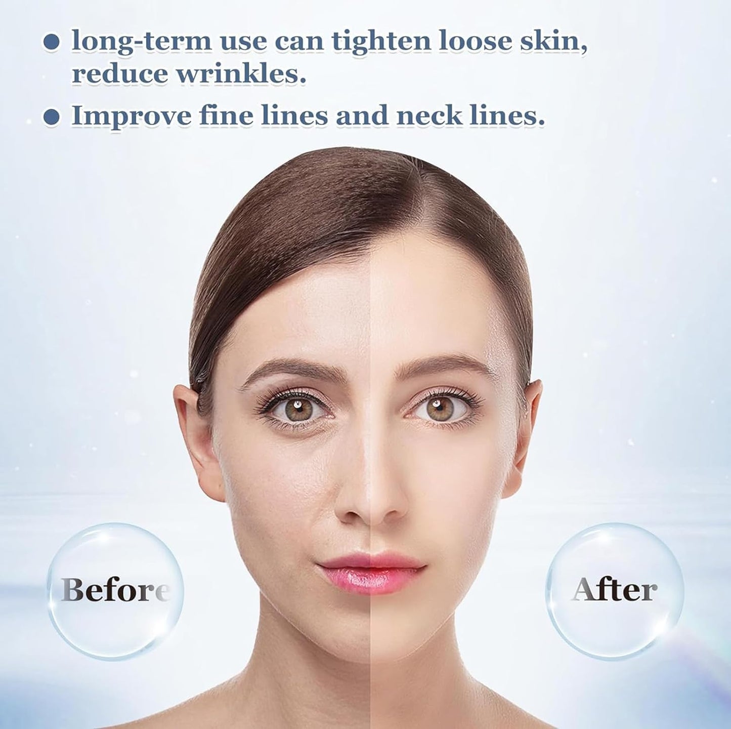 Face Massager，Anti-Wrinkle Face Device，Portable Skin Tightening Beauty Toning Device with 45 ±5°C Heat and 4 Massage Modes for Skintightening & Neck Lifting EMS Massage Face Toning Firming (Gradient)