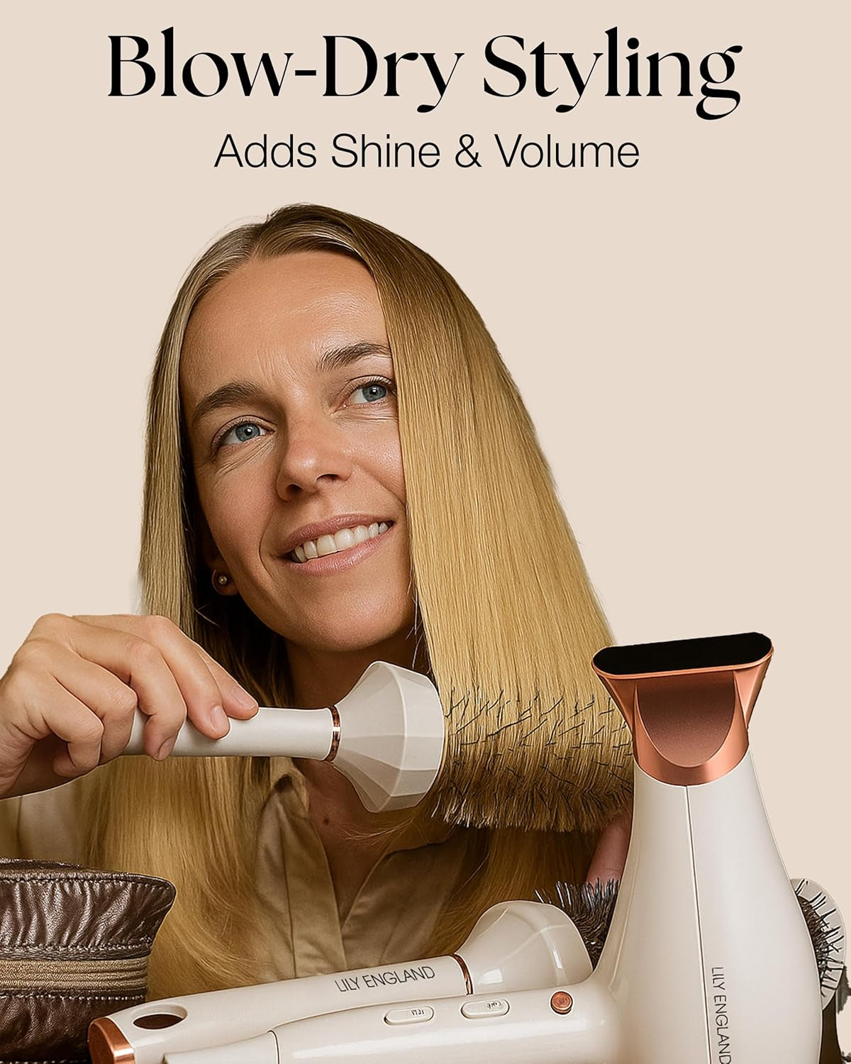 round Hair Brush Set, 4 Piece Professional Blow Dry Kit with 3 round Brushes and Comb for Styling, Beauty Gifts Sets for Women